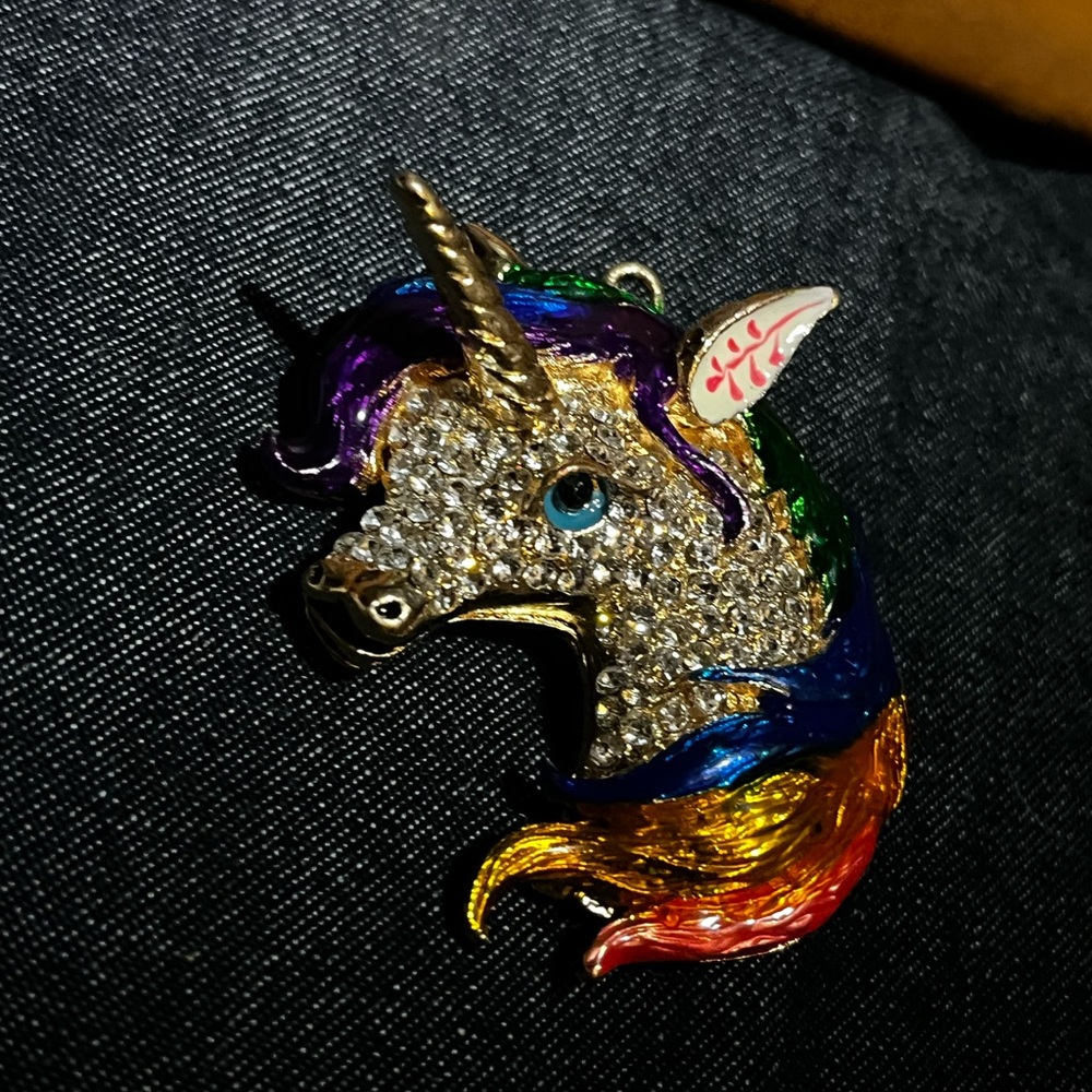 Colorful Unicorn Pendant / keychain / back charm Betsy Johnson